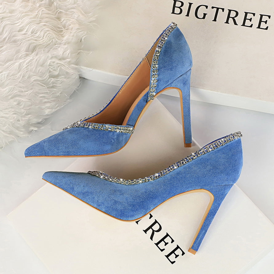 Suede hollow high heels - WAlMYe #
