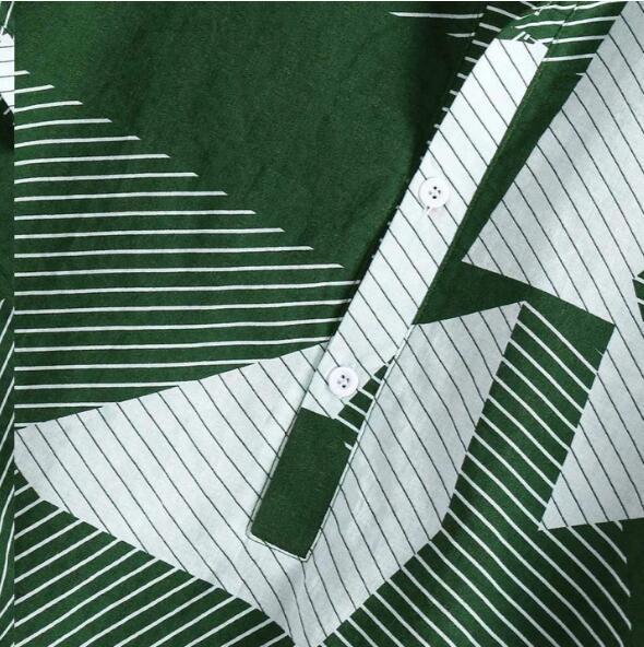 Hawaii Casual Shirt Men Summer Stand Collar Stre - WAlMYe #