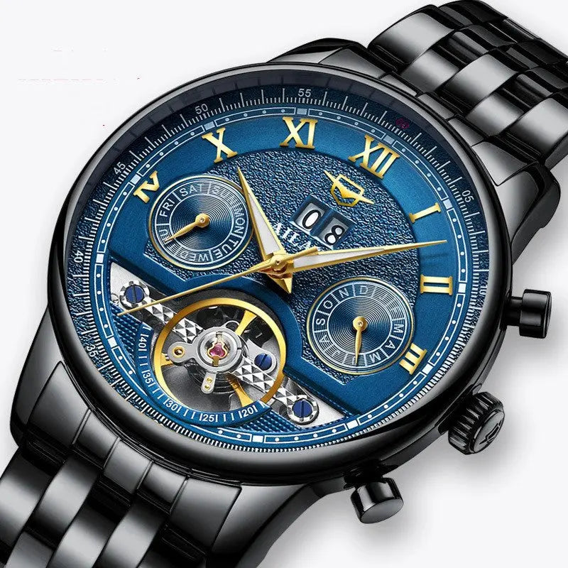 Automatic Mechanical Sun Moon Stars Business Men's Watch - WAlMYe #