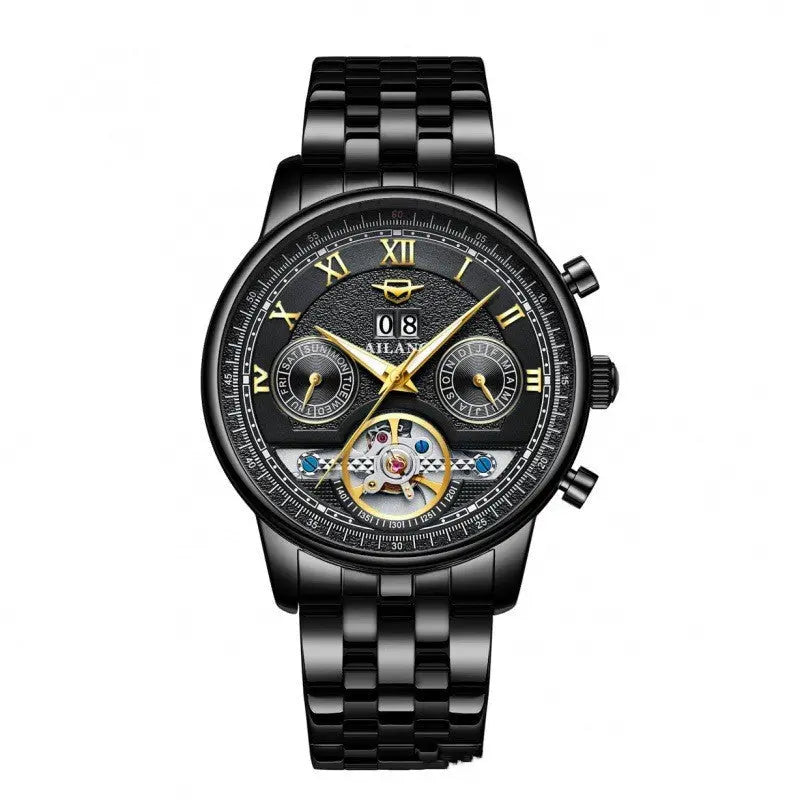 Automatic Mechanical Sun Moon Stars Business Men's Watch - WAlMYe #