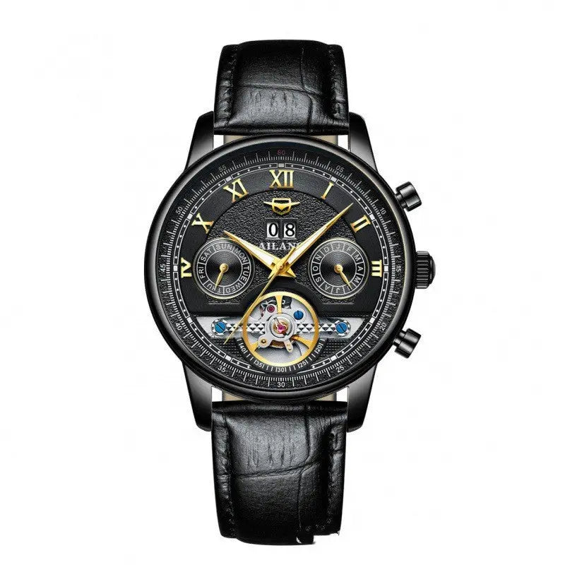 Automatic Mechanical Sun Moon Stars Business Men's Watch - WAlMYe #