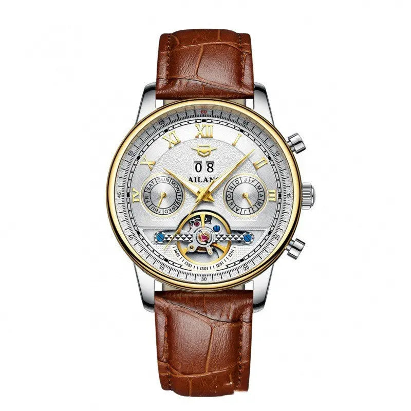Automatic Mechanical Sun Moon Stars Business Men's Watch - WAlMYe #