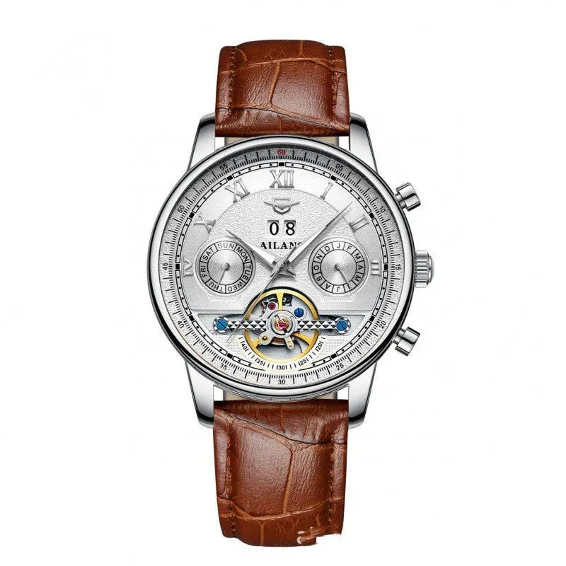 Automatic Mechanical Sun Moon Stars Business Men's Watch - WAlMYe #