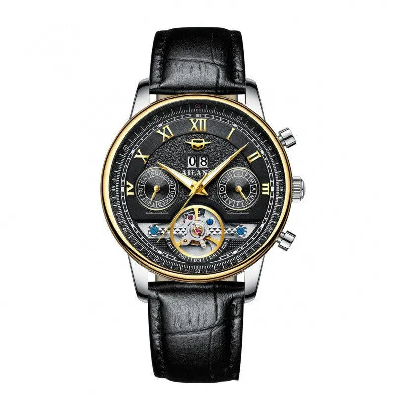 Automatic Mechanical Sun Moon Stars Business Men's Watch - WAlMYe #
