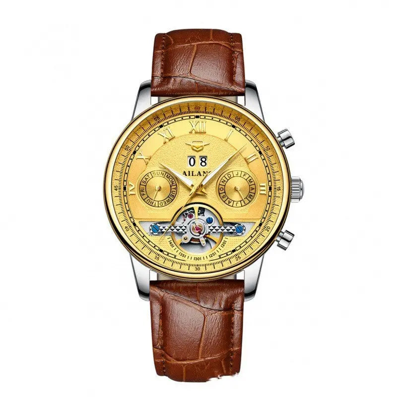 Automatic Mechanical Sun Moon Stars Business Men's Watch - WAlMYe #