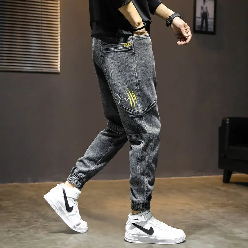 Autumn Men's Jeans Trendy Brand Tooling Harem Nine Points - WAlMYe #