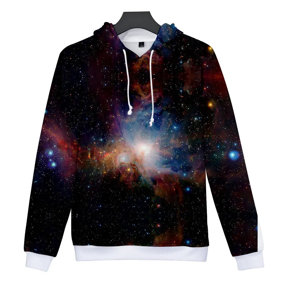 Autumn and Winter Starry Digital 3D Digital Printing Hooded Sweater - WAlMYe #