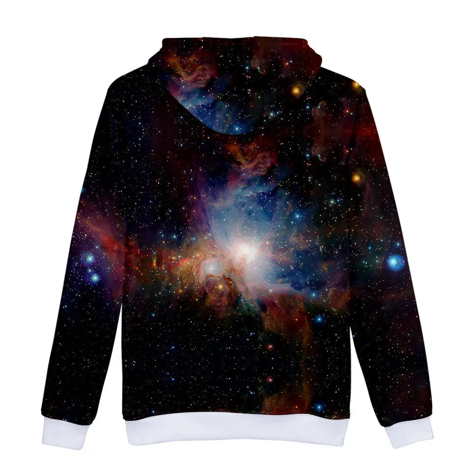 Autumn and Winter Starry Digital 3D Digital Printing Hooded Sweater - WAlMYe #
