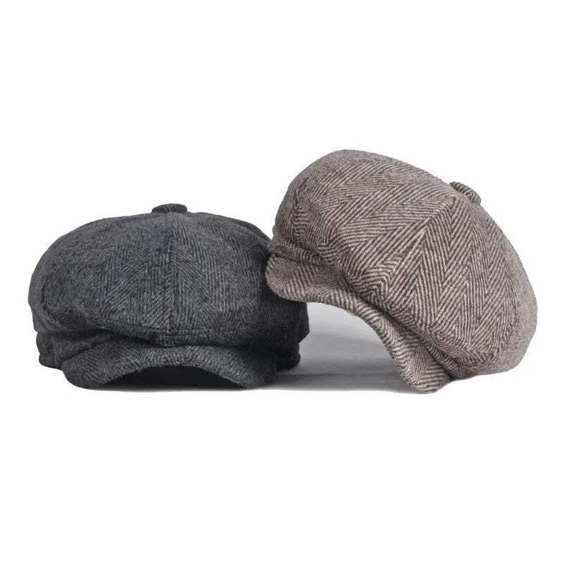 British Retro Octagonal Hat Leisure Literature - WAlMYe #