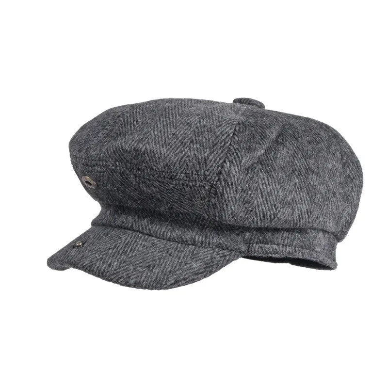 British Retro Octagonal Hat Leisure Literature - WAlMYe #