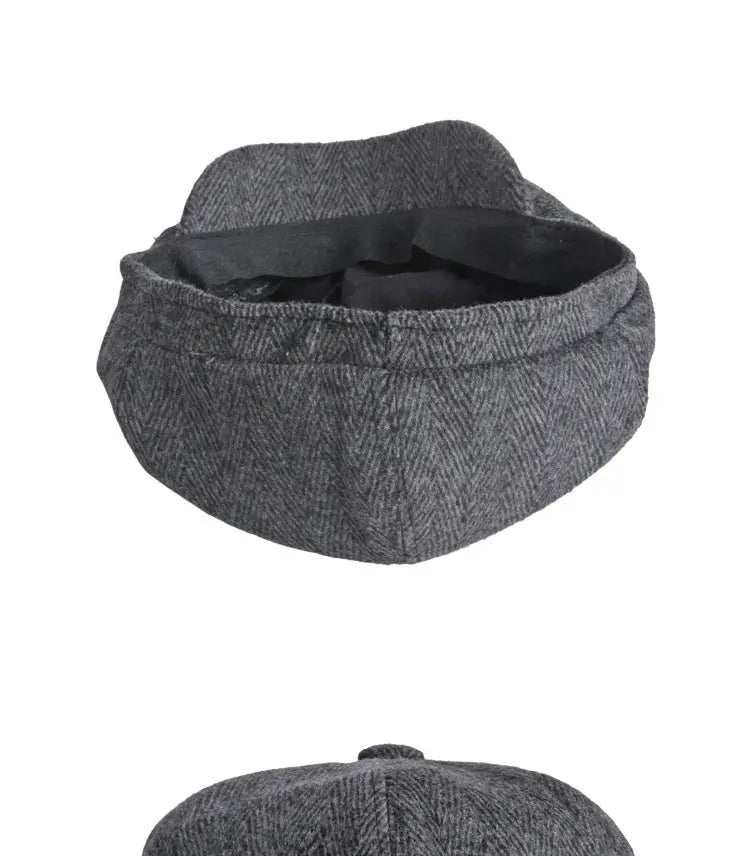 British Retro Octagonal Hat Leisure Literature - WAlMYe #