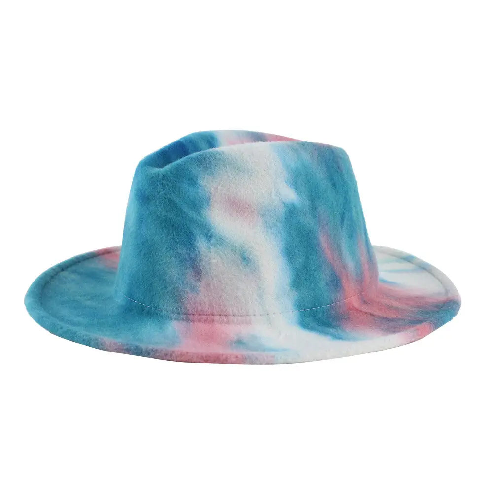 British Style Men And Women Double-Sided Tie-Dye Gradient Fashion Jazz Hat - WAlMYe #