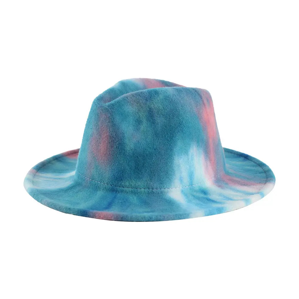 British Style Men And Women Double-Sided Tie-Dye Gradient Fashion Jazz Hat - WAlMYe #
