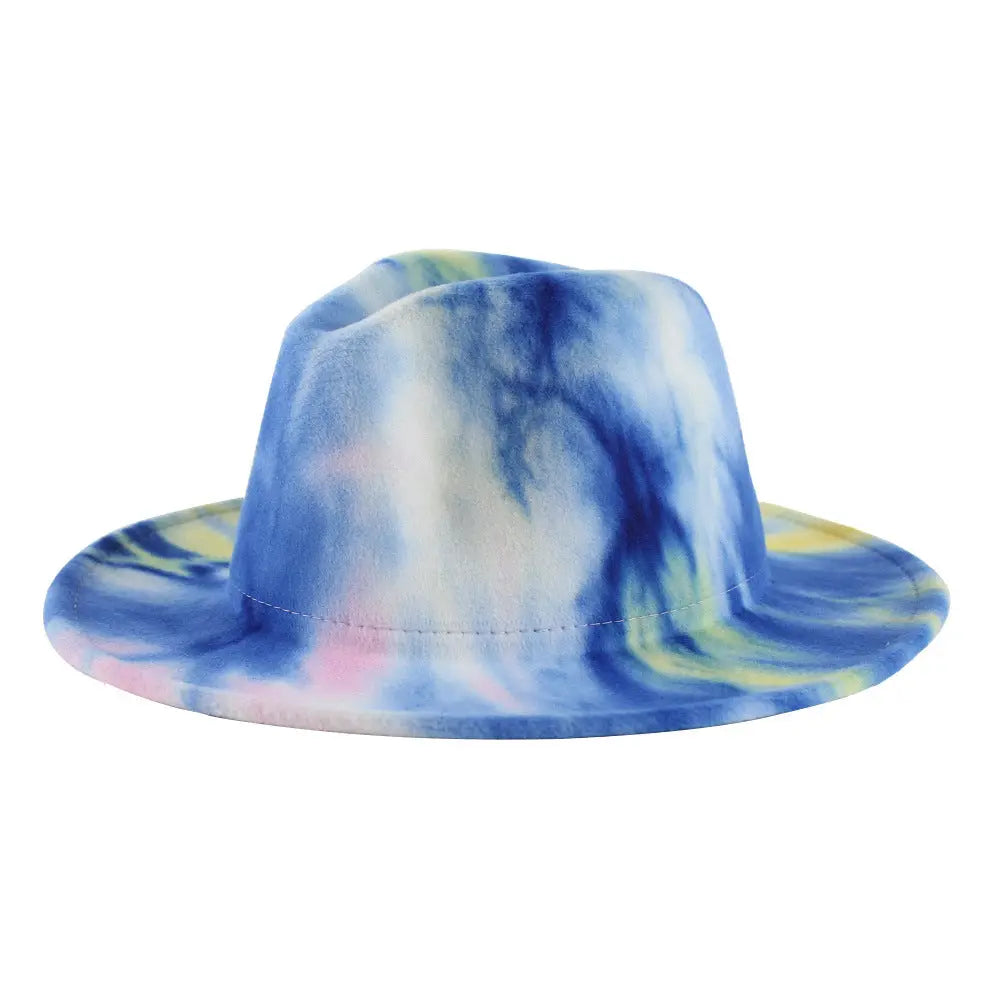 British Style Men And Women Double-Sided Tie-Dye Gradient Fashion Jazz Hat - WAlMYe #