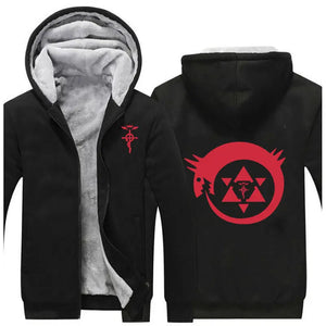 Casual Jacket Printing Plus Velvet Thick Hooded Sweater - WAlMYe #