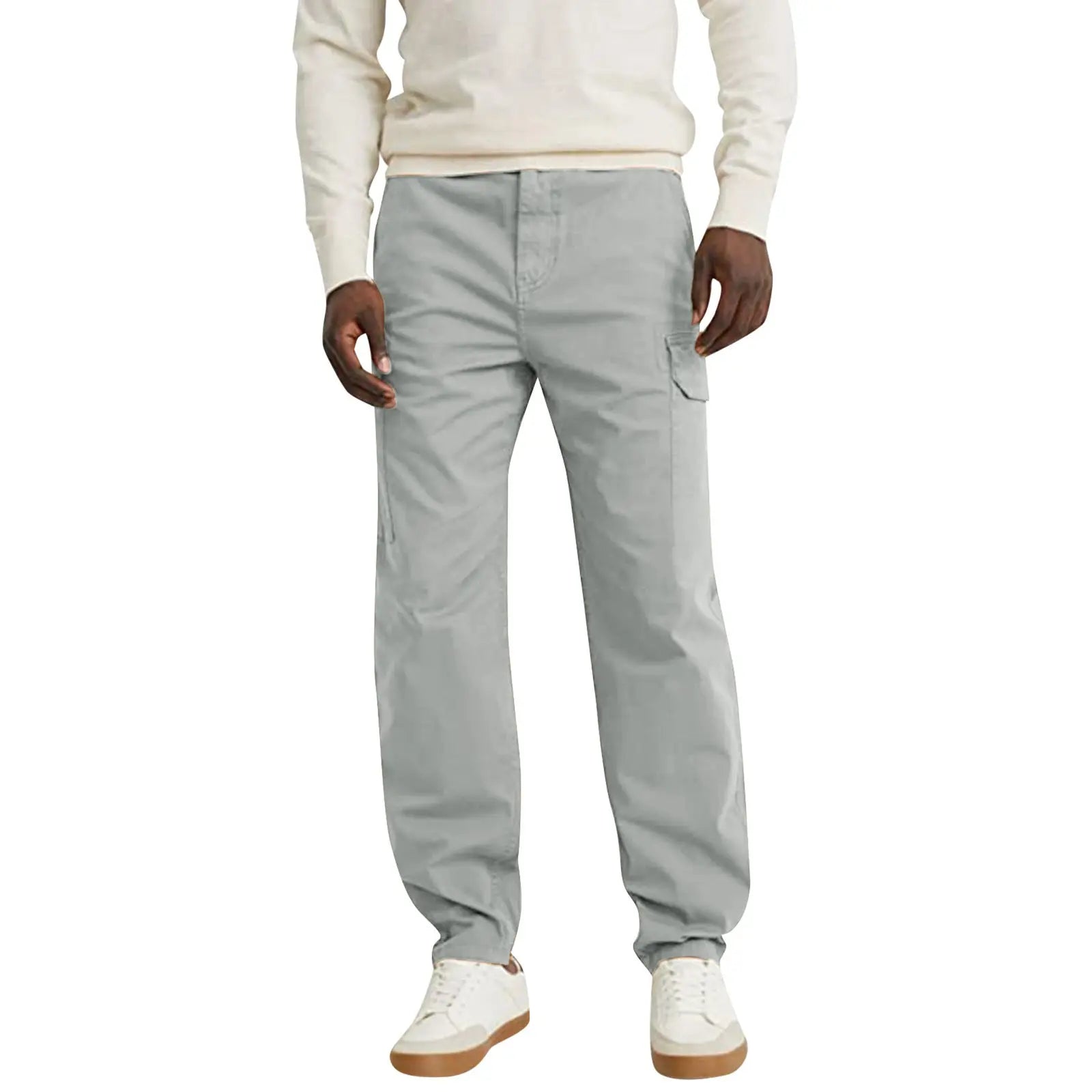 Casual Trousers With Pocket Straight Loose Cargo Pants For Men - WAlMYe #