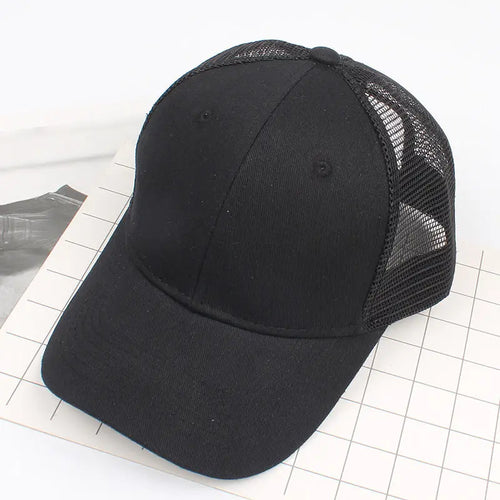 Casual baseball cap with mesh embroidered logo - WAlMYe #