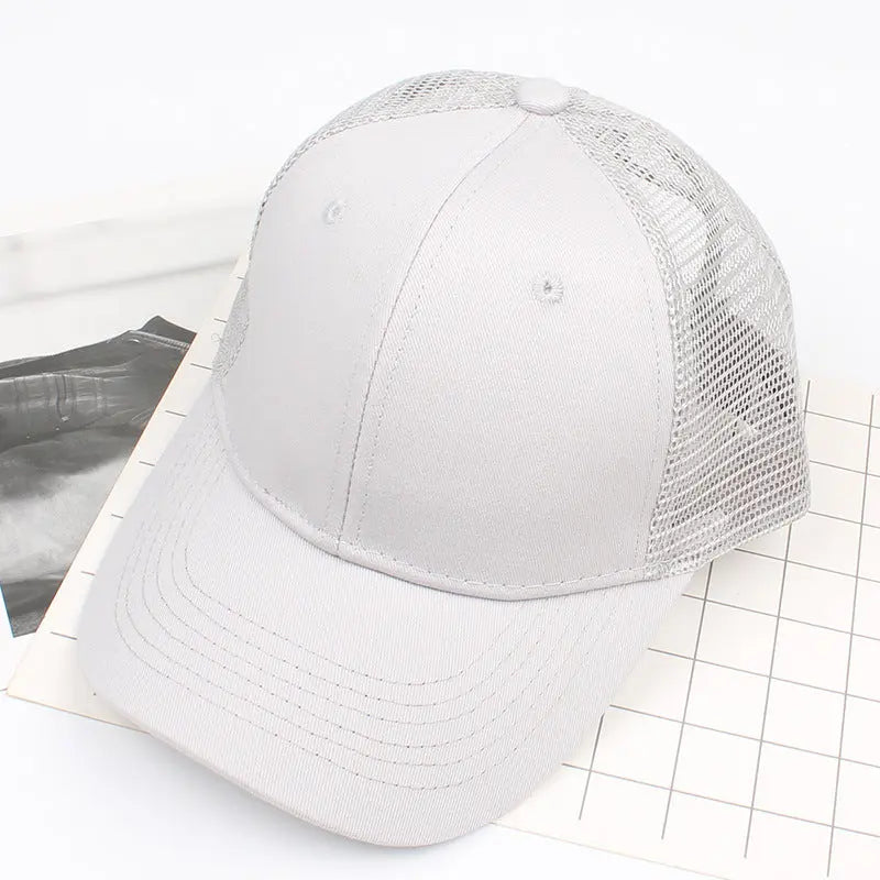 Casual baseball cap with mesh embroidered logo - WAlMYe #