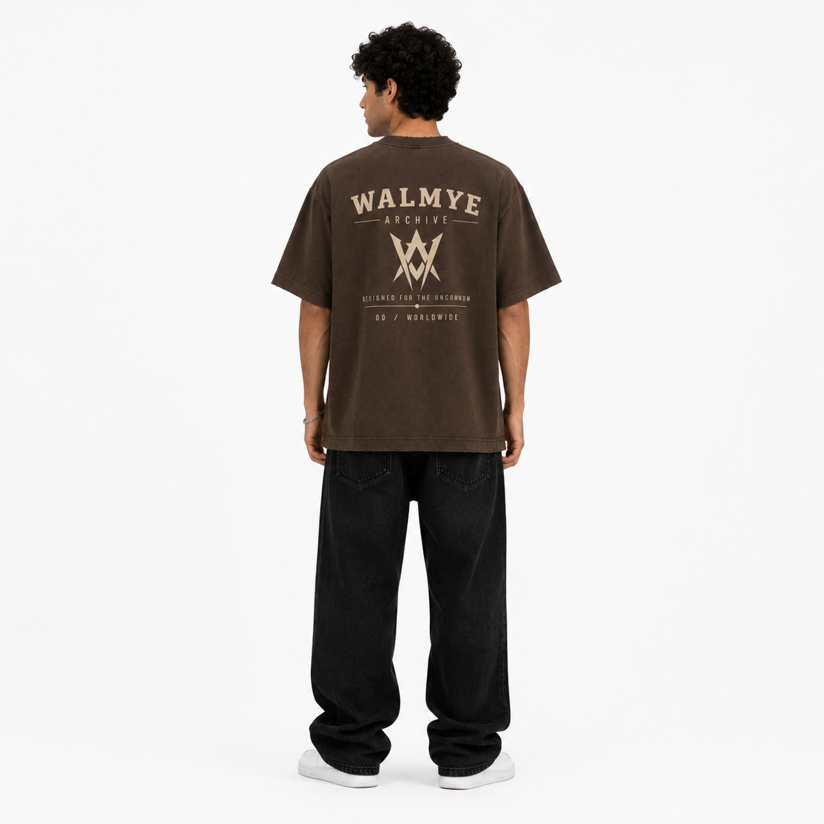 WALMYE Archive Heavyweight Vintage Washed Frayed Tee