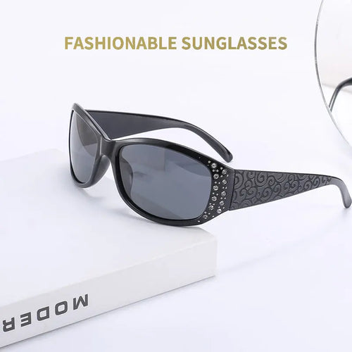 Classic Fashionable Polarized Sunglasses Women's Diamond Retro Night Vision - WAlMYe #