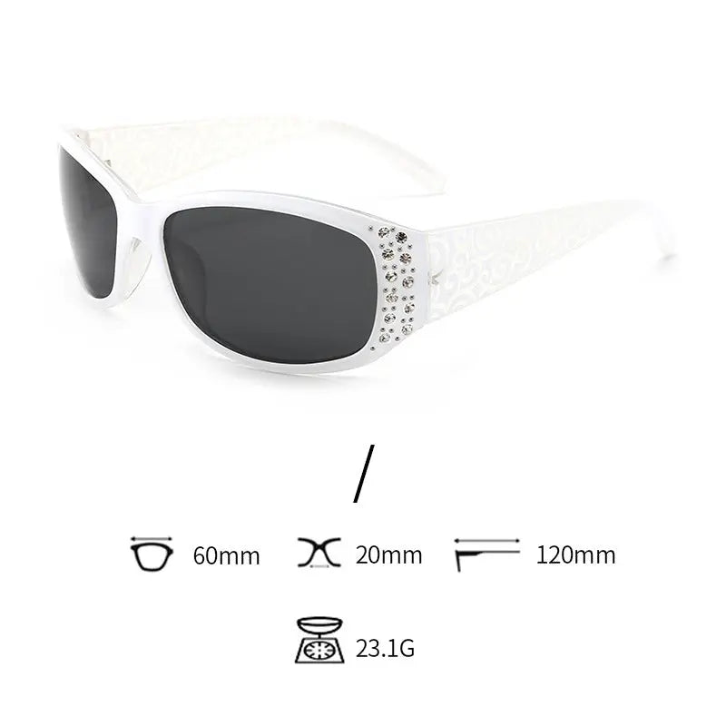 Classic Fashionable Polarized Sunglasses Women's Diamond Retro Night Vision - WAlMYe #