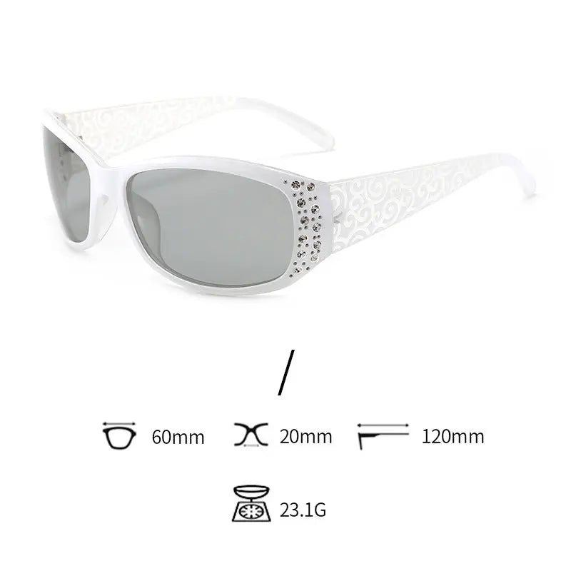 Classic Fashionable Polarized Sunglasses Women's Diamond Retro Night Vision - WAlMYe #