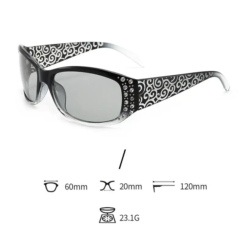 Classic Fashionable Polarized Sunglasses Women's Diamond Retro Night Vision - WAlMYe #