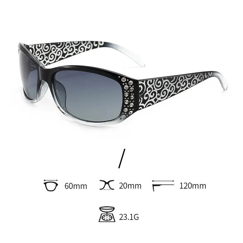 Classic Fashionable Polarized Sunglasses Women's Diamond Retro Night Vision - WAlMYe #