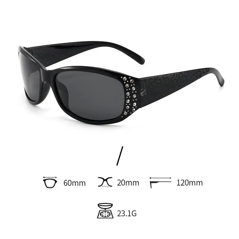 Classic Fashionable Polarized Sunglasses Women's Diamond Retro Night Vision - WAlMYe #