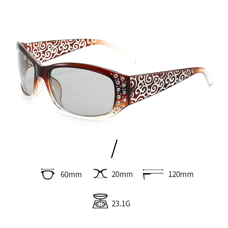 Classic Fashionable Polarized Sunglasses Women's Diamond Retro Night Vision - WAlMYe #