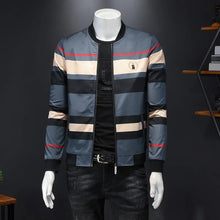 Load image into Gallery viewer, Contrast Striped Jacket Casual Men&#39;s Thin Jacket - WAlMYe #
