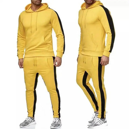Men's Contrast Sportswear Set – Long-Sleeve Tracksuit | WALMYE
