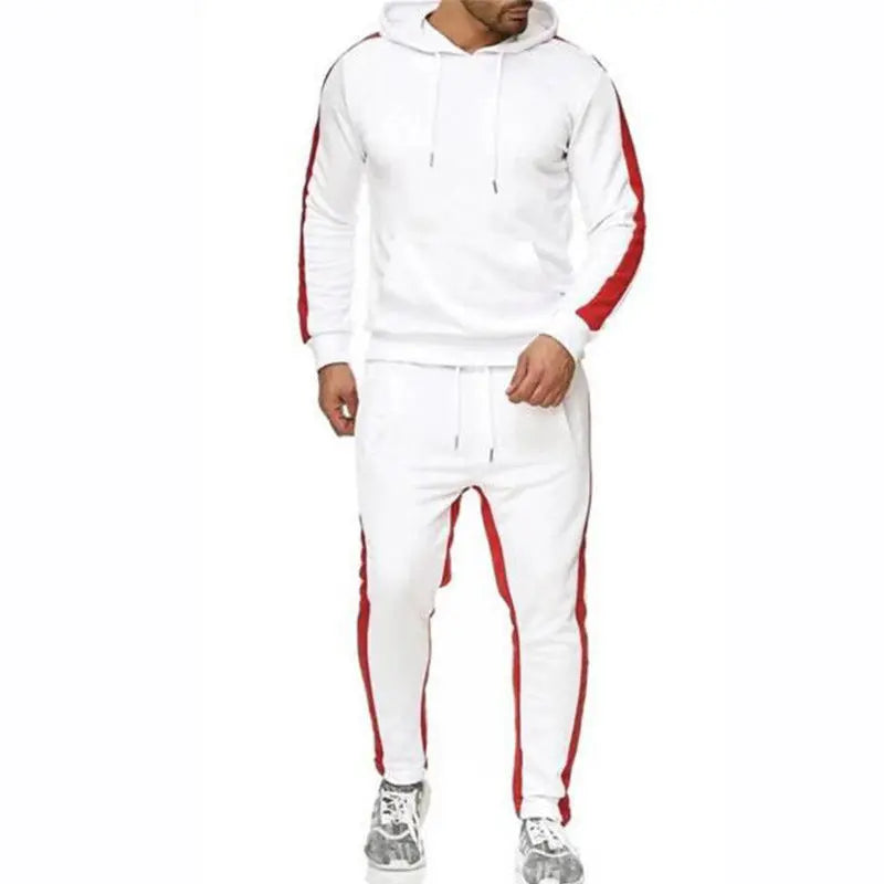 Contrast and stitching sportswear set - WAlMYe #