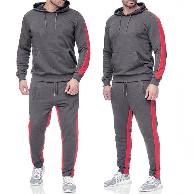 Contrast and stitching sportswear set - WAlMYe #