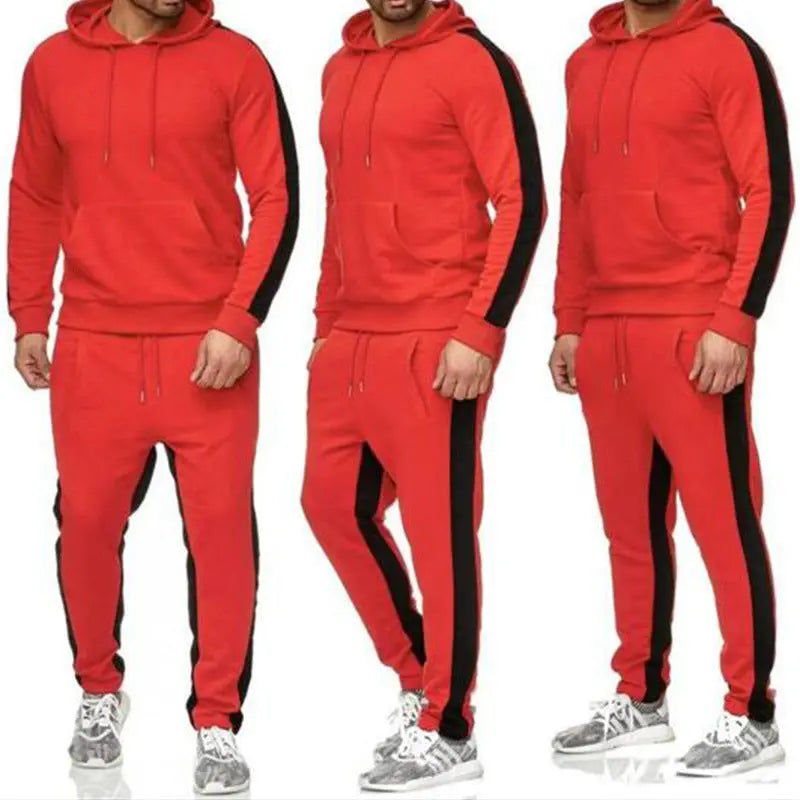 Contrast and stitching sportswear set - WAlMYe #