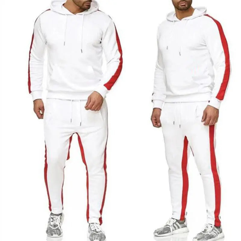 Contrast and stitching sportswear set - WAlMYe #
