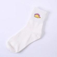 Load image into Gallery viewer, Cotton Mbroidered Dinosaur Women&#39;s Tube Socks - WAlMYe #
