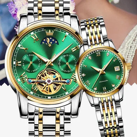 Couple's Automatic Pair Of Mechanical Watches - WAlMYe #