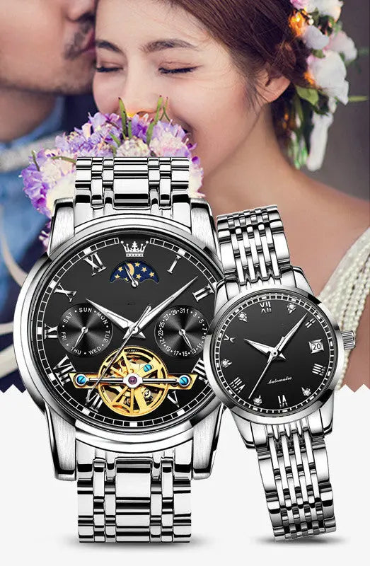 Couple's Automatic Pair Of Mechanical Watches - WAlMYe #