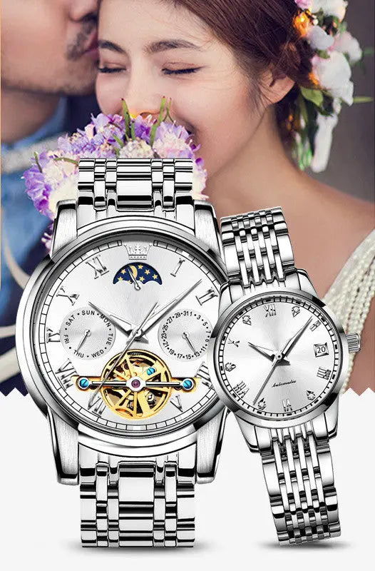Couple's Automatic Pair Of Mechanical Watches - WAlMYe #