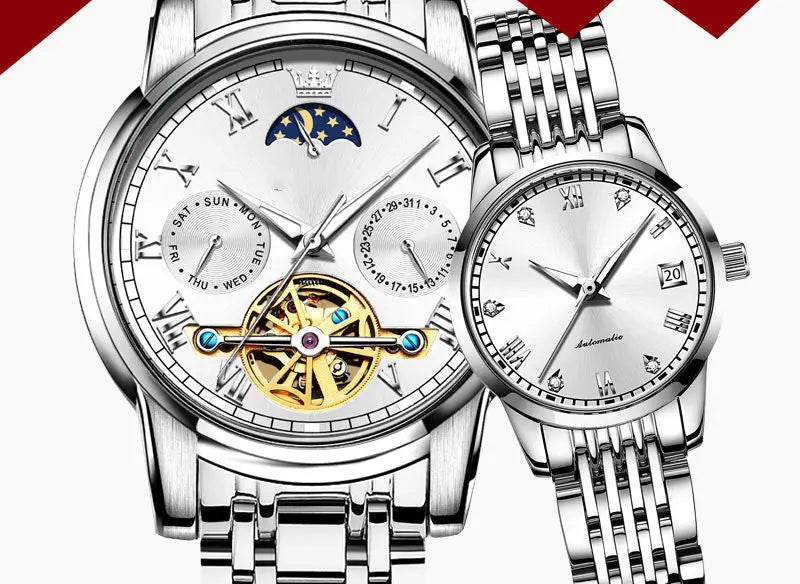 Couple's Automatic Pair Of Mechanical Watches - WAlMYe #
