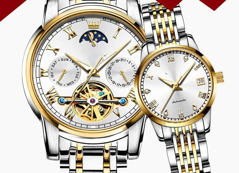 Couple's Automatic Pair Of Mechanical Watches - WAlMYe #
