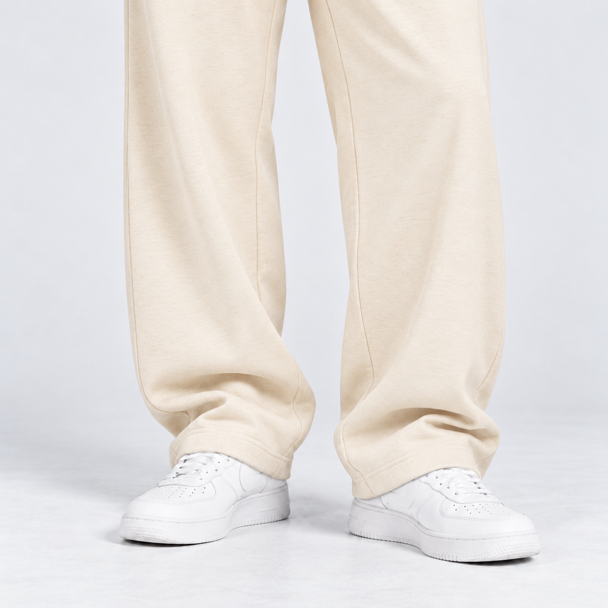 WALMYE Essential Wide-Leg Drawstring Pants in Mild Apricot - studio product and styling view 7
