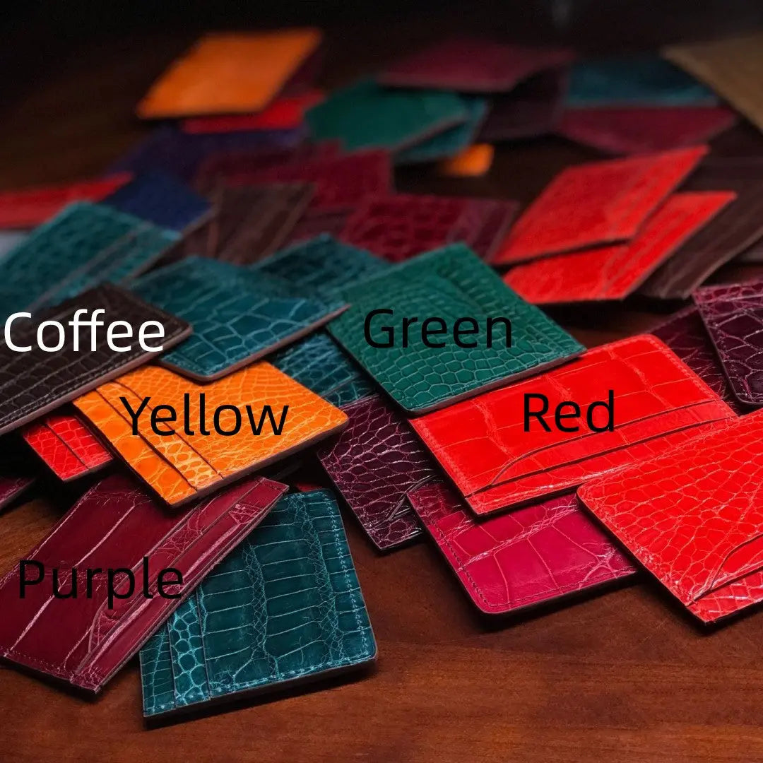 Crocodile Pattern Genuine Leather Fashionable Men's Multi Card Wallet - WAlMYe #