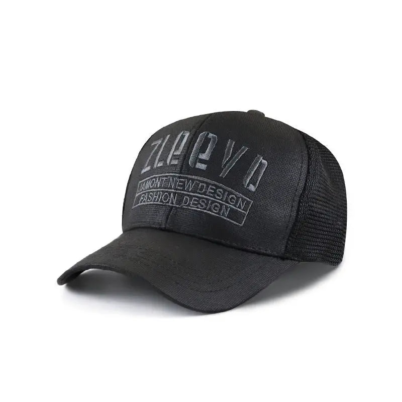 Cross-border Letter Embroidery New Hat Summer Sun Visor Male Retro Cap Mesh Breathable - WAlMYe #