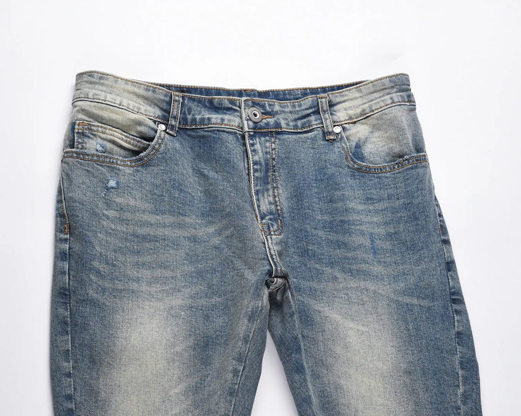 Cut Three-dimensional Stretch High Street Men's Jeans - WAlMYe #