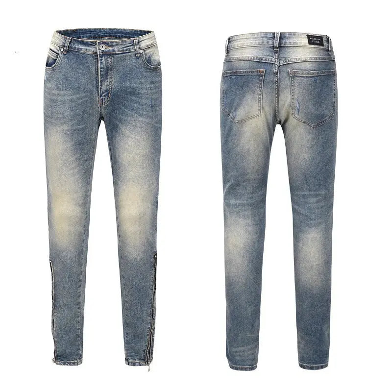 Cut Three-dimensional Stretch High Street Men's Jeans - WAlMYe #