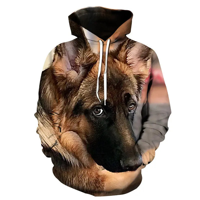Cute Gentle Dog Men and Women 3D Pullover Hooded Sweater - WAlMYe #