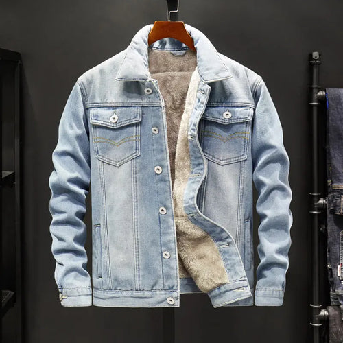 Denim Jacket Men Korean Gown Trend Denim Jacket Men's Top Clothes Casual Jacket - WAlMYe #