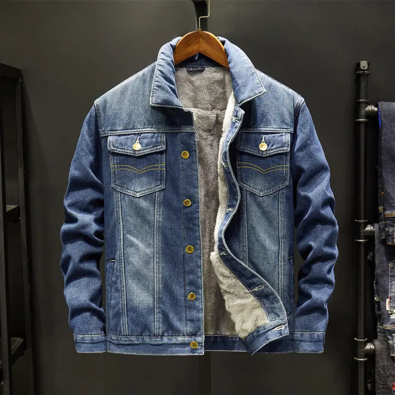 Denim Jacket Men Korean Gown Trend Denim Jacket Men's Top Clothes Casual Jacket - WAlMYe #